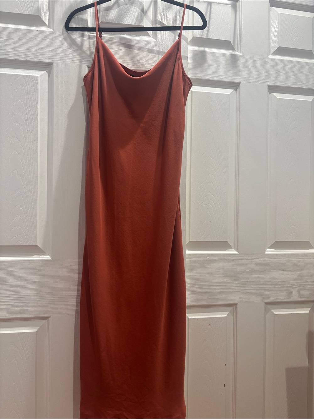 Banana Republic Rust Slip Dress with Cowl Neckline